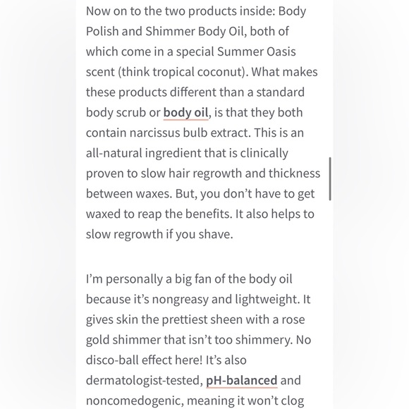 EWC Summer Oasis Travel Kit with Body Polish & Shimmer Body Oil. Brand New - Picture 5 of 9